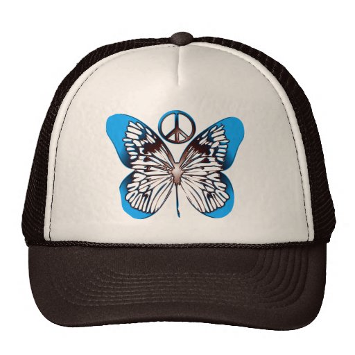 SCHMETTERLING U. FRIEDENSzeichen Baseballcap