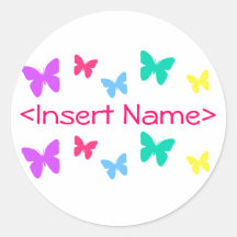 Schmetterlinge Runder Sticker