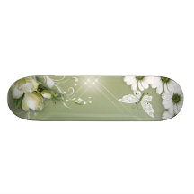 Schmetterlinge und Gänseblümchen Skateboard Brett