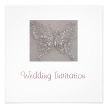 Schmetterlings-Hochzeit laden ein Personalisierte Ankündigungskarte
