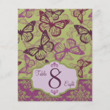 Schmetterlings-Kuss-Flirt-Tabellen-Karte B Flyers