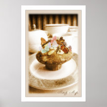Schmetterlings-Muffin Posterdruck