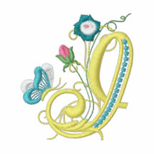 SCHMETTERLINGSstickerei-Damenpolo des Monogramms I