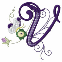 SCHMETTERLINGSstickerei-Dament-stück des Monogramm