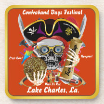 Schmuggeltage Lake Charles, Louisiana. 30 Farben Untersetzer