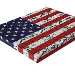 Schmutz-amerikanische Flagge von USA Galerie Gefaltete Leinwand