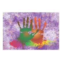 Schmutz-bunter Handfoto-Druck
