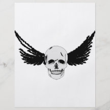 Schmutz-Schädel mit Flügeln Flyerbedruckung