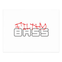 SCHMUTZIGE BASS-Dubstep Tollpatschschritt Reggae-E Postkarte