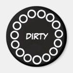 "SCHMUTZIGER" Diswasher Magnet ("SAUBERE" separat  Kühlschrankmagnet