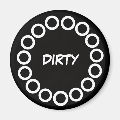 "SCHMUTZIGER" Diswasher Magnet ("SAUBERE" separat  Kühlschrankmagnet