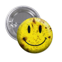 Schmutziger Smileyknopf Button