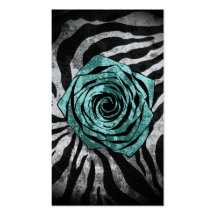 Schmutziges Rosezebra-Aqua Visitenkarten Vorlage