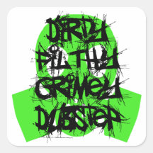 Schmutziges schmutziges Grimey Dubstep Aufkleber
