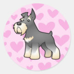 Schnauzer-Liebe Aufkleber
