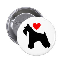 Schnauzer-Liebe-Knopf Button