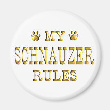 Schnauzer ordnet Gold an Kühlschrankmagnete