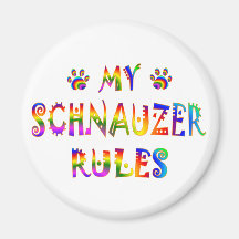 Schnauzer ordnet Spaß an Kühlschrankmagnet