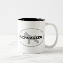 Schnauzer-Oval Kaffee Tasse