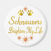 Schnauzers erhellen mein Leben Kühlschrankmagnet