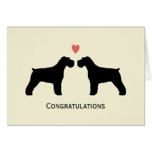 Schnauzers Wedding Congratulations Card