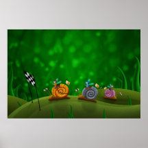 Schnecke-Laufen Poster