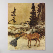 Schnee-Königin-Märchen mit Gerda-Plakat
