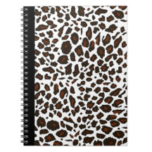 Schnee-Leopard-Muster Spiral Notizbücher
