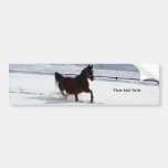 Schnee-Pferd Autoaufkleber