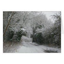 Schnee-Straße Grußkarte
