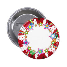Schneeball, Schneemänner und Bäume Buttons