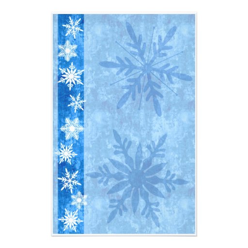 Schneeflocke-blauer Feiertag stationär Bedrucktes Papier