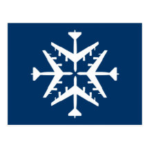 Schneeflocke der Flugzeug-B-52 Postkarten