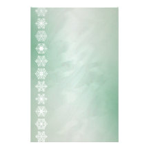 Schneeflocke-Grenzgrün-Folien-Feiertags-Briefpapie Druckpapier