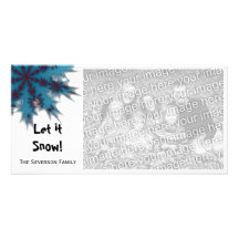 Schneeflocke ließ es schneien Foto-Karte Photo Karte