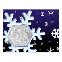 Schneeflocke-Postkarte