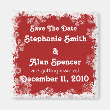 Schneeflocke-Save the Date Magnet Kühlschrankmagnet