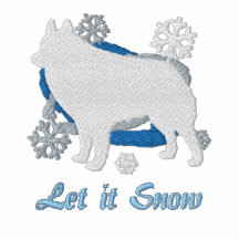 Schneeflocke-Schipperke gesticktes Hemd (langes Sl
