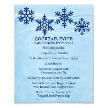 Schneeflocken 8 x 10 Cocktail-Tisch-Menü für das F Kunst Photo