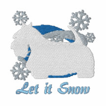 SchneeflockeScottish Terrier stickte Hemd