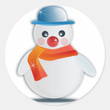 Schneemann-Aufkleber