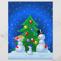 Schneemann-Familie Custom Flyer