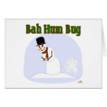 Schneemann Farting Bah Summen-Wanzen-Grün Karte