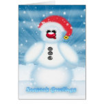 Schneemann, flaumige Schneemann-Weihnachtskarte