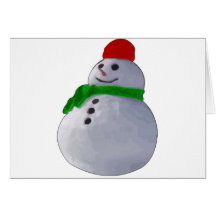 Schneemann Grußkarte