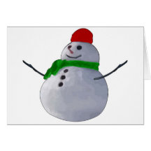 Schneemann Grußkarte
