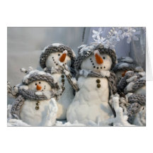Schneemann-Weihnachten Karten