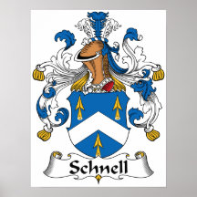 Schnell Family Crest Poster