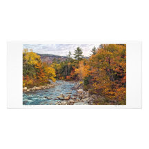 Schnelle Fluss-Herbst-Foto-Karte Foto Karte