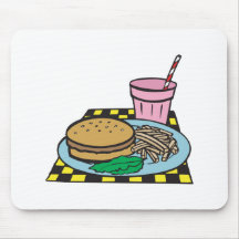 Schnellgericht des Retro Restaurants Mousepad